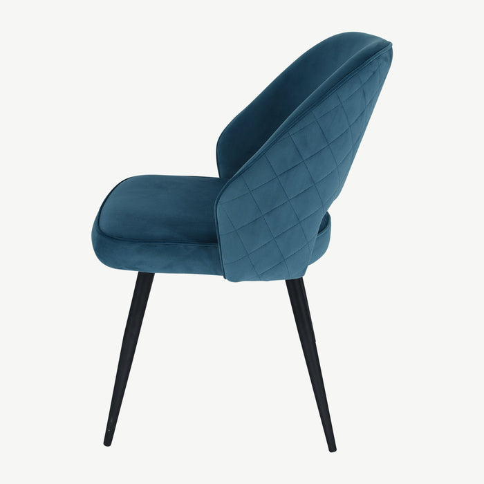 Sutton Chairs - Teal Velvet
