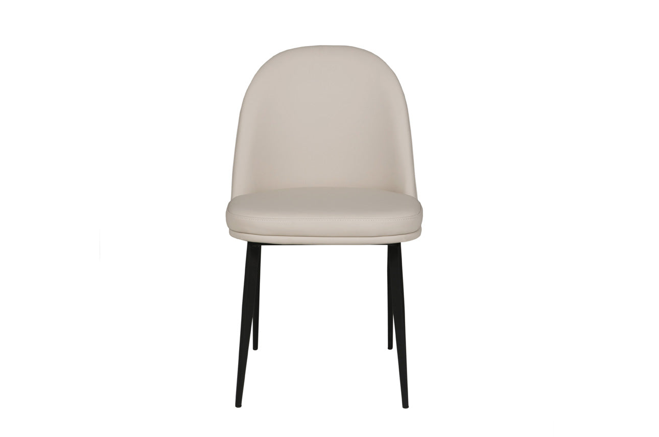 Valent Dining Chair - Taupe Leather