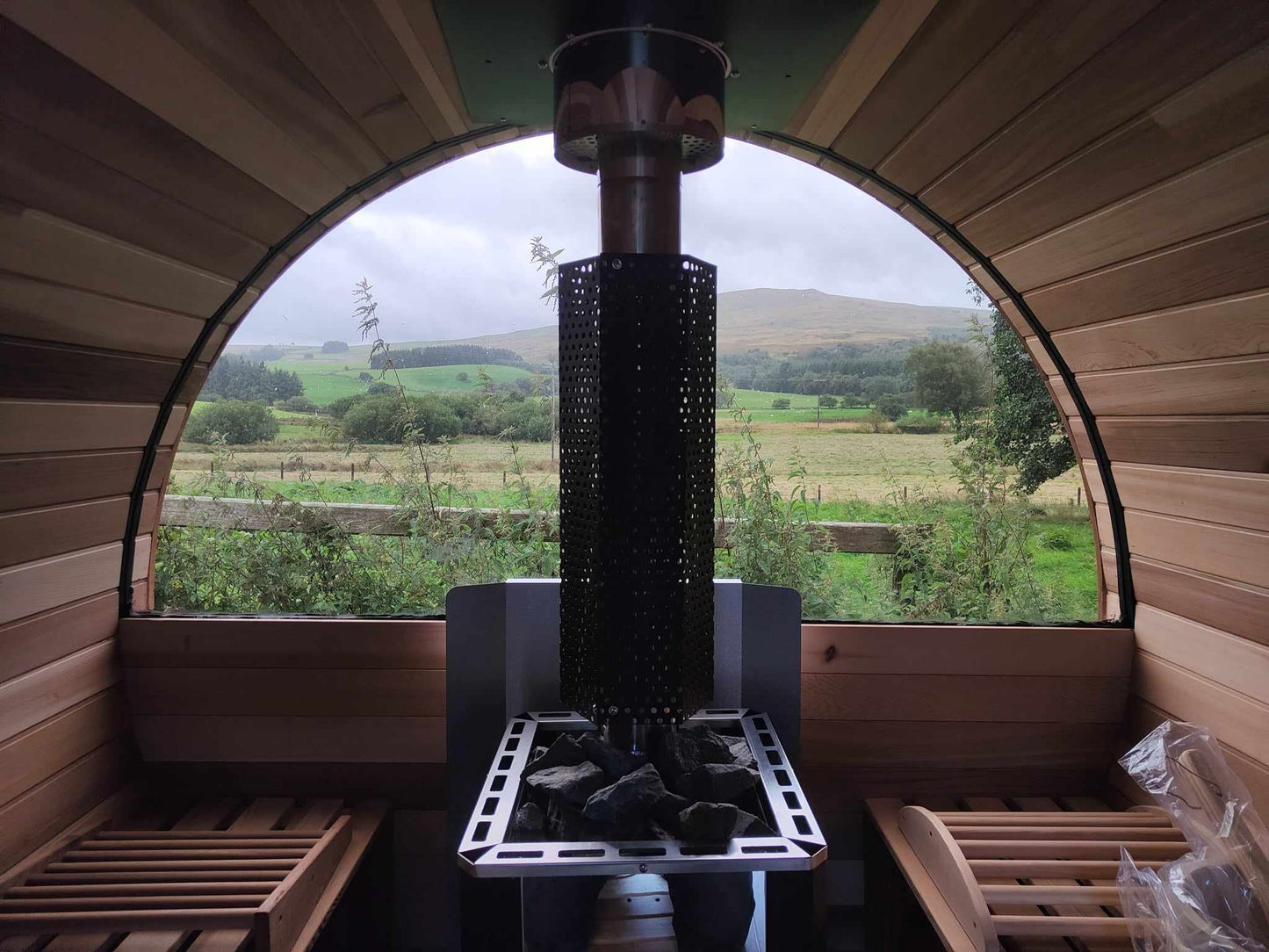 Canadian Cedar Wood-Fired Sauna 3m by 1.8m With Porch DEPOSIT ONLY