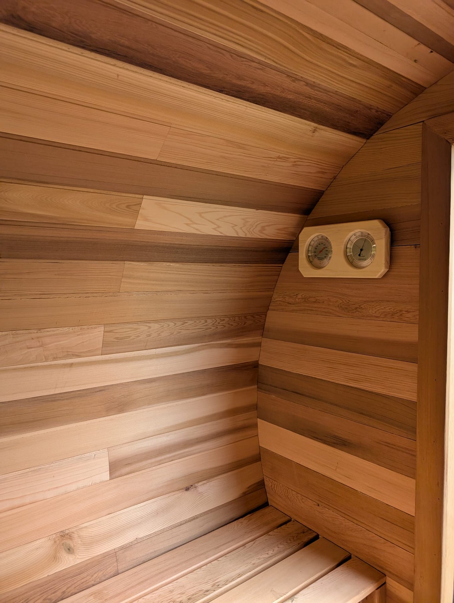 Canadian Cedar Wood-Fired Sauna 3m by 1.8m With Porch DEPOSIT ONLY