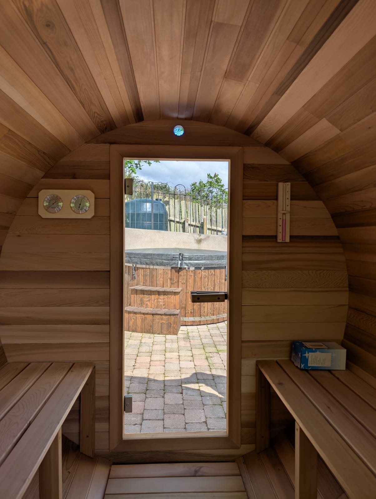 Canadian Cedar Wood-Fired Sauna 3m by 1.8m With Porch DEPOSIT ONLY