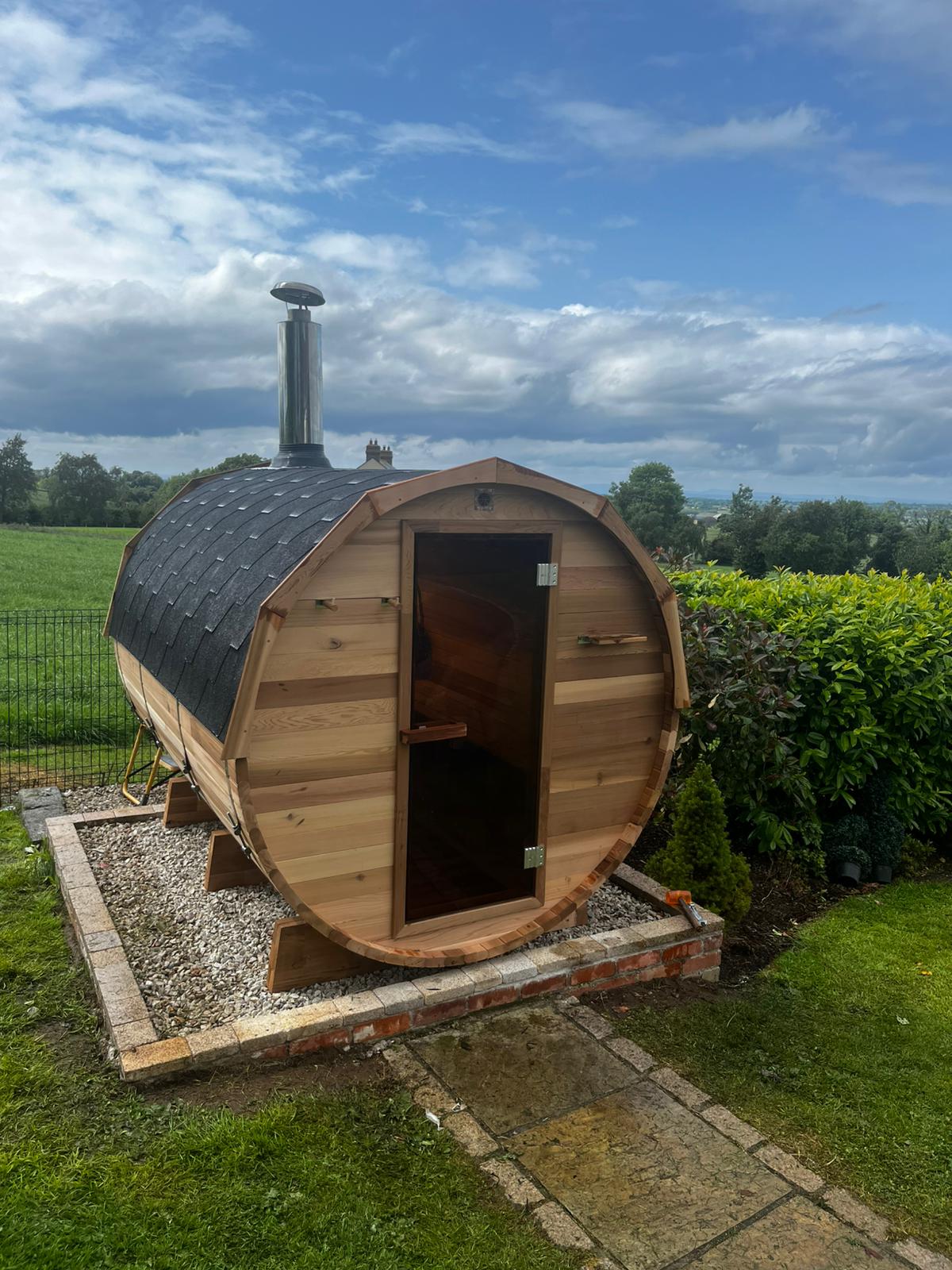 Canadian Cedar Wood-Fired Sauna 2.4m by 1.8m DEPOSIT ONLY