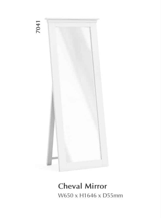 Bordeaux Cheval Mirrors - White