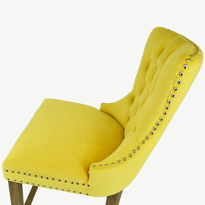 Kacey Barstool - Gold Velvet - Brushed Leg