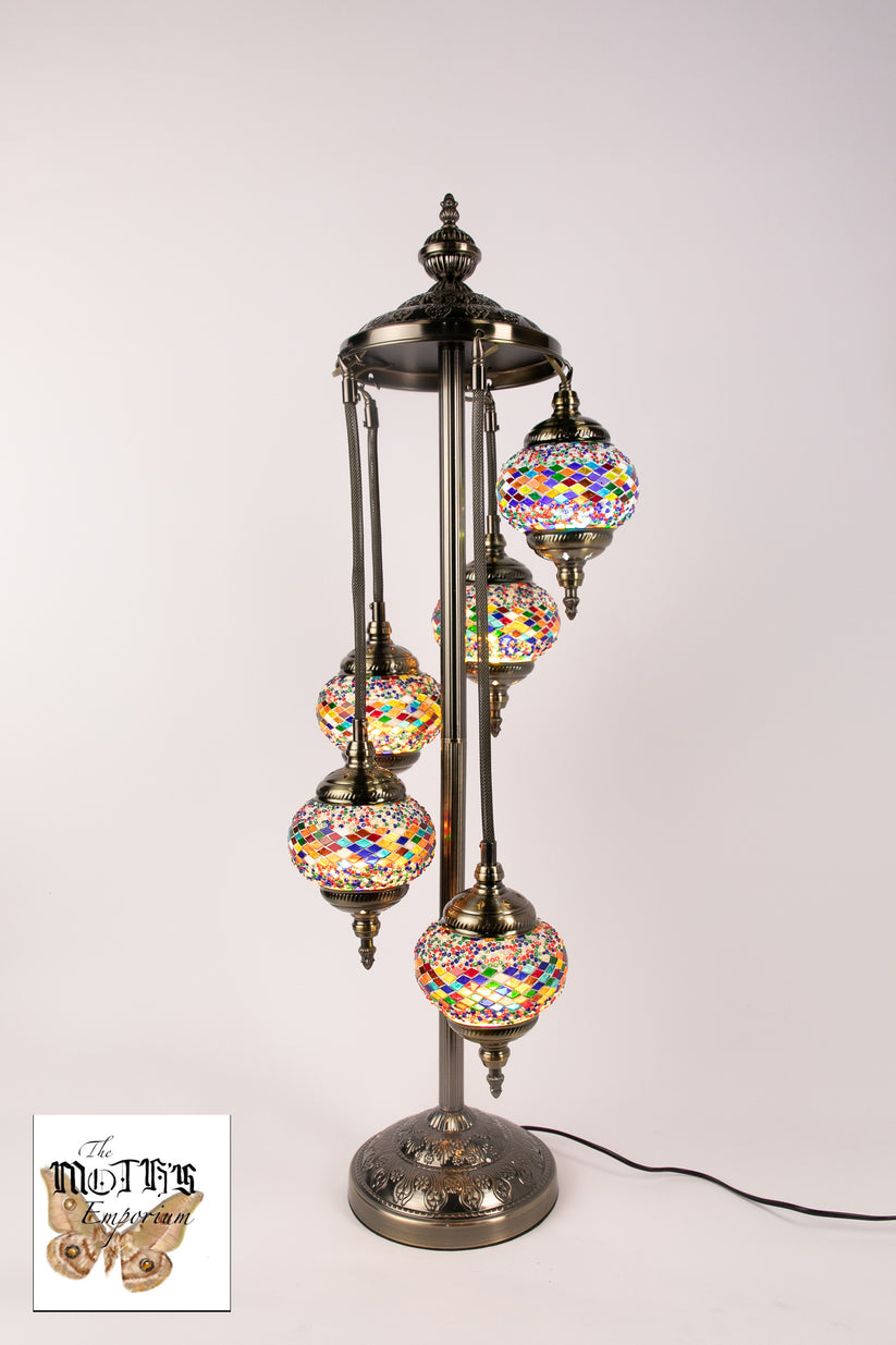 5 Globe Moroccan Table Lamp (Multicoloured)