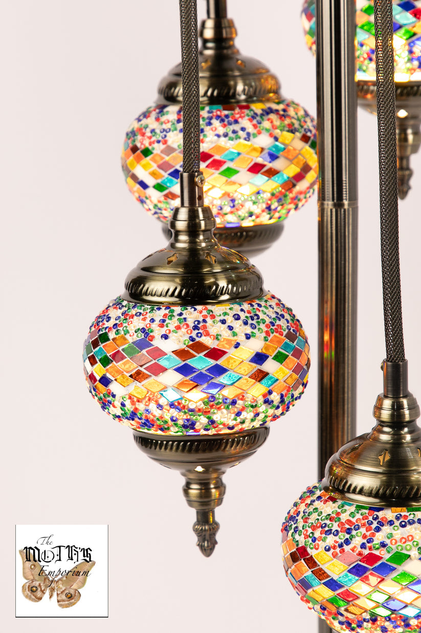 5 Globe Moroccan Table Lamp (Multicoloured)