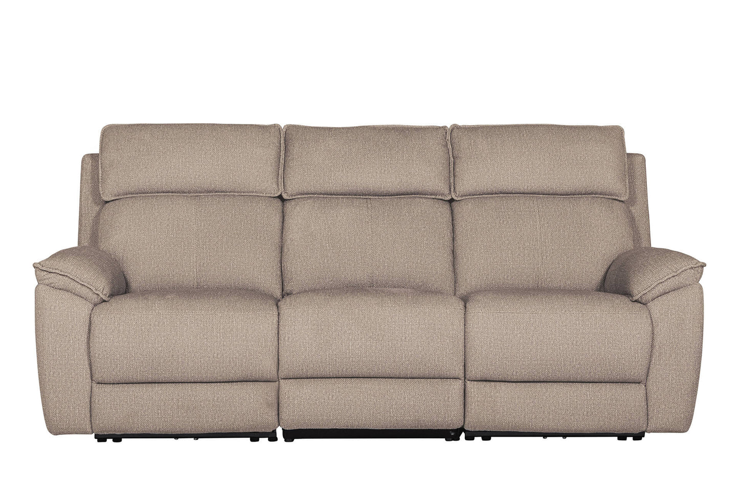 Blaine 3 Seater Electric Recliner - Latte