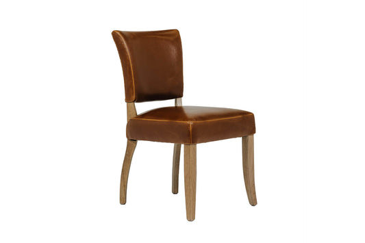 Duke Leather Dining Chair - Tan