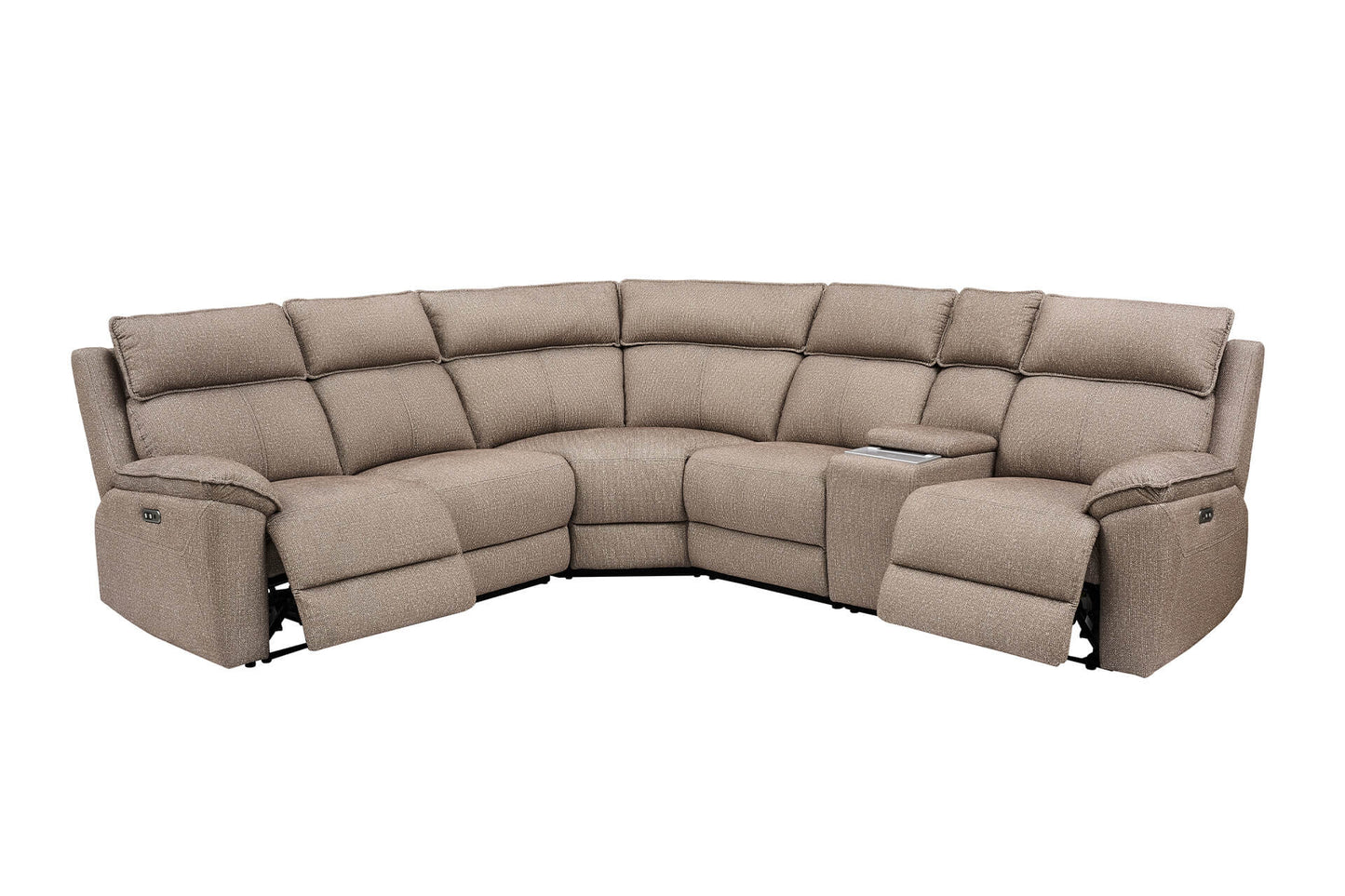 Blaine Corner Group Electric Recliner - Latte