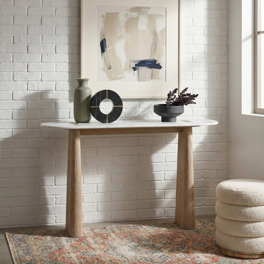 Portobello Console Table - Travertine Top