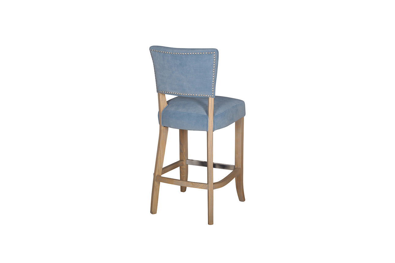 Duke Bar Chair - Blue Velvet