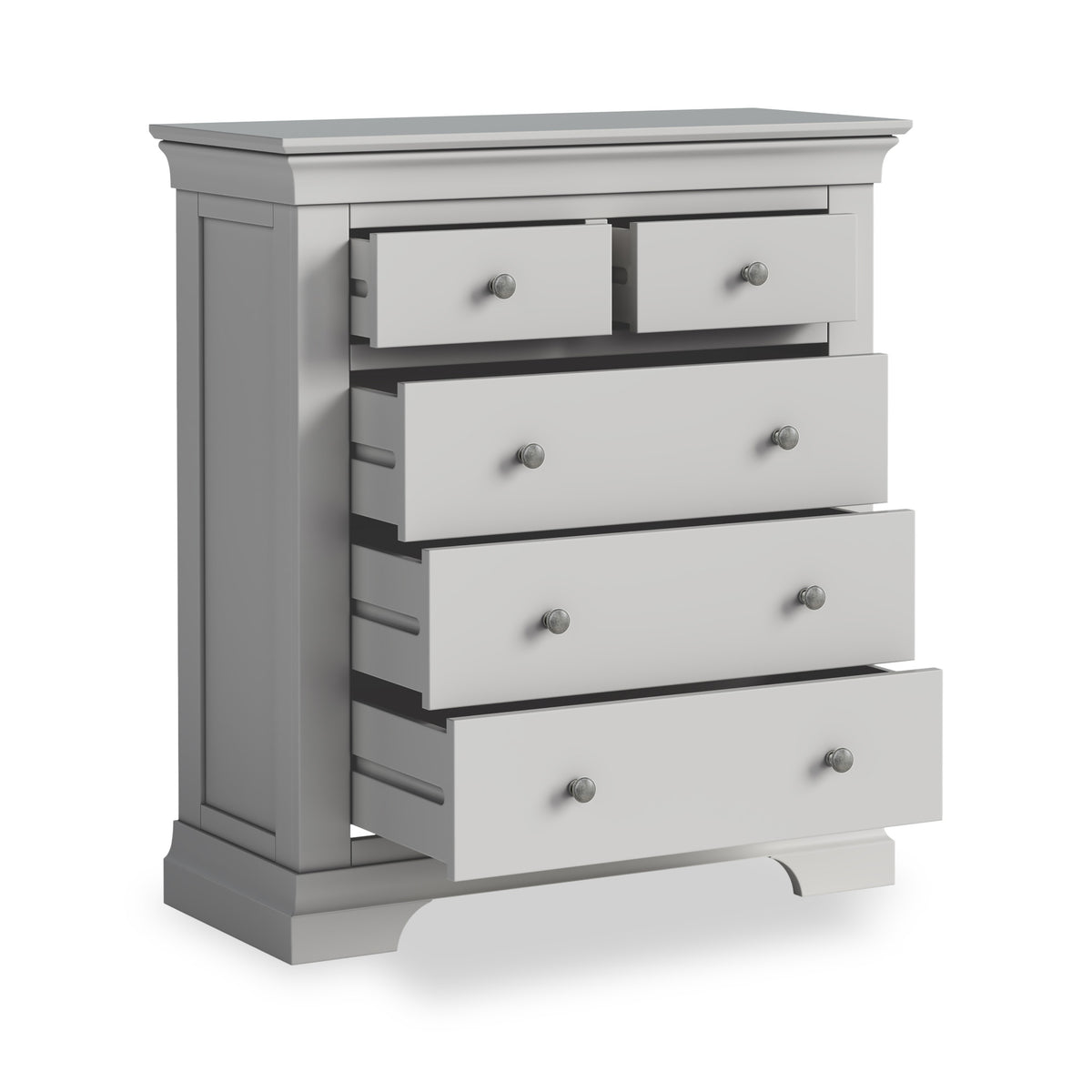 Burgundy 2 Over 3 Tall Chest - Grey