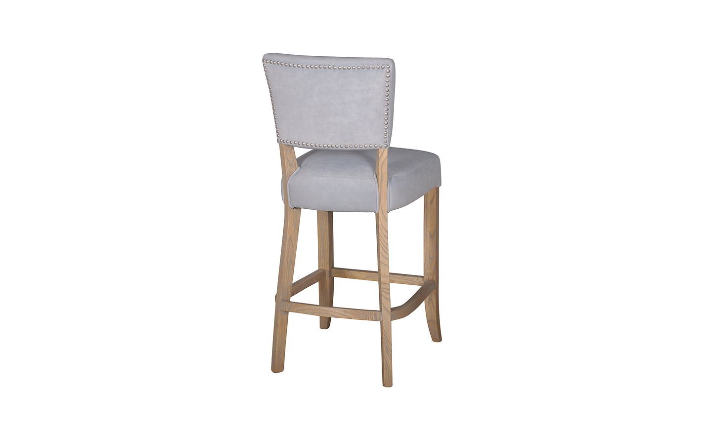 Duke Bar Chair - Grey Velvet