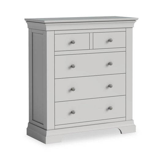 Burgundy 2 Over 3 Tall Chest - Grey
