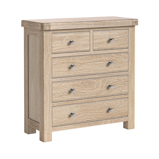 Normandy Tall Chest - White Wash