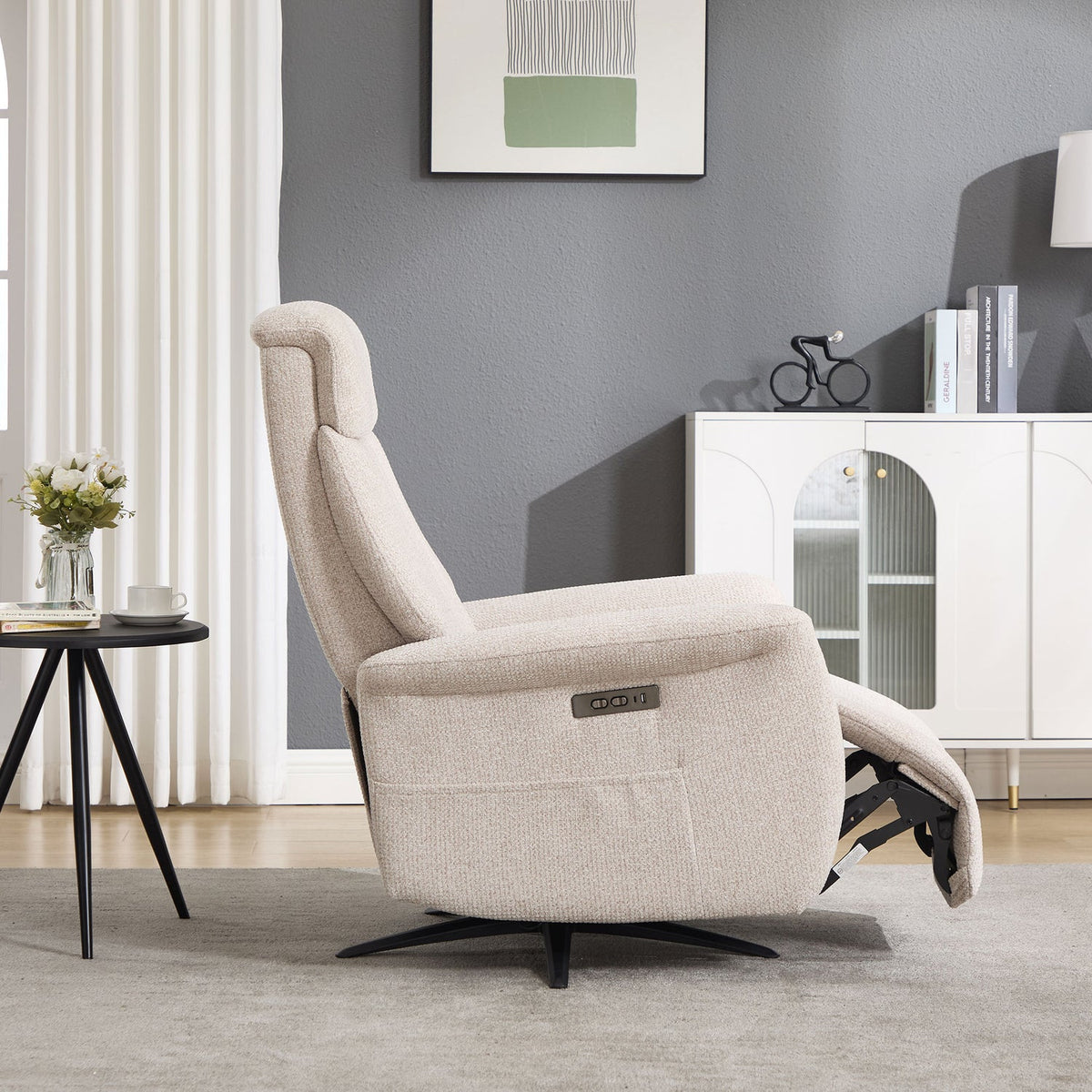 Hetty Swivel Recliner - Beige