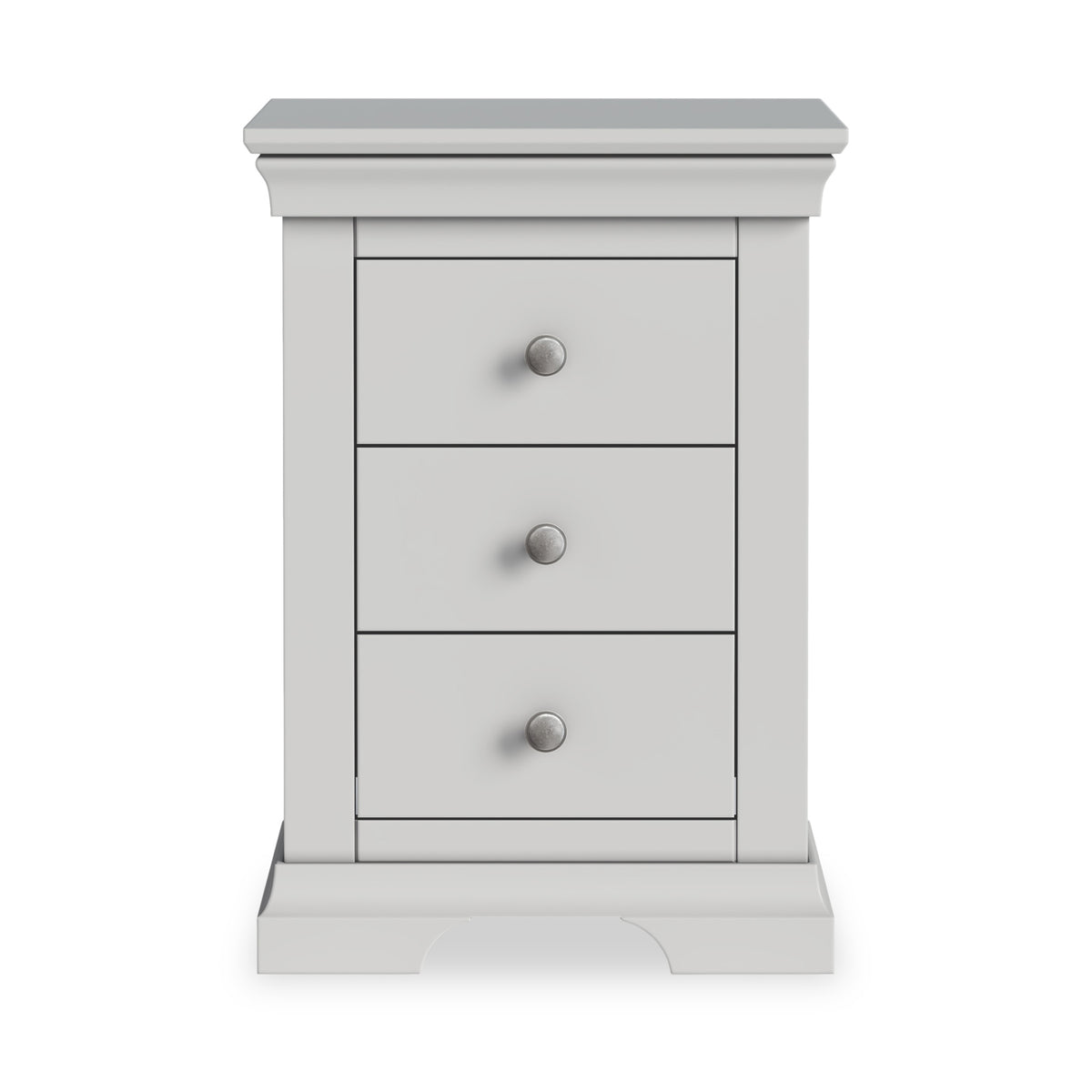 Burgundy 3 Drawer Bedside - Grey