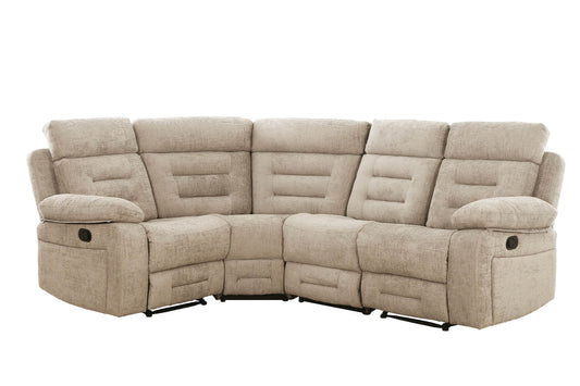 Wilbur Corner Group Manual Recliner - Latte