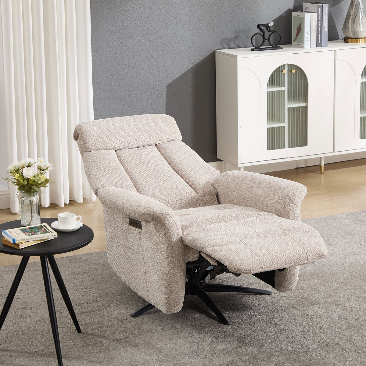 Hetty Swivel Recliner - Beige