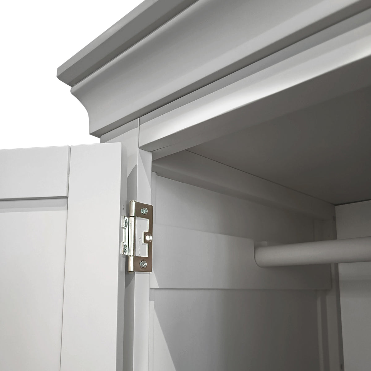 Burgundy Triple Wardrobe - Grey