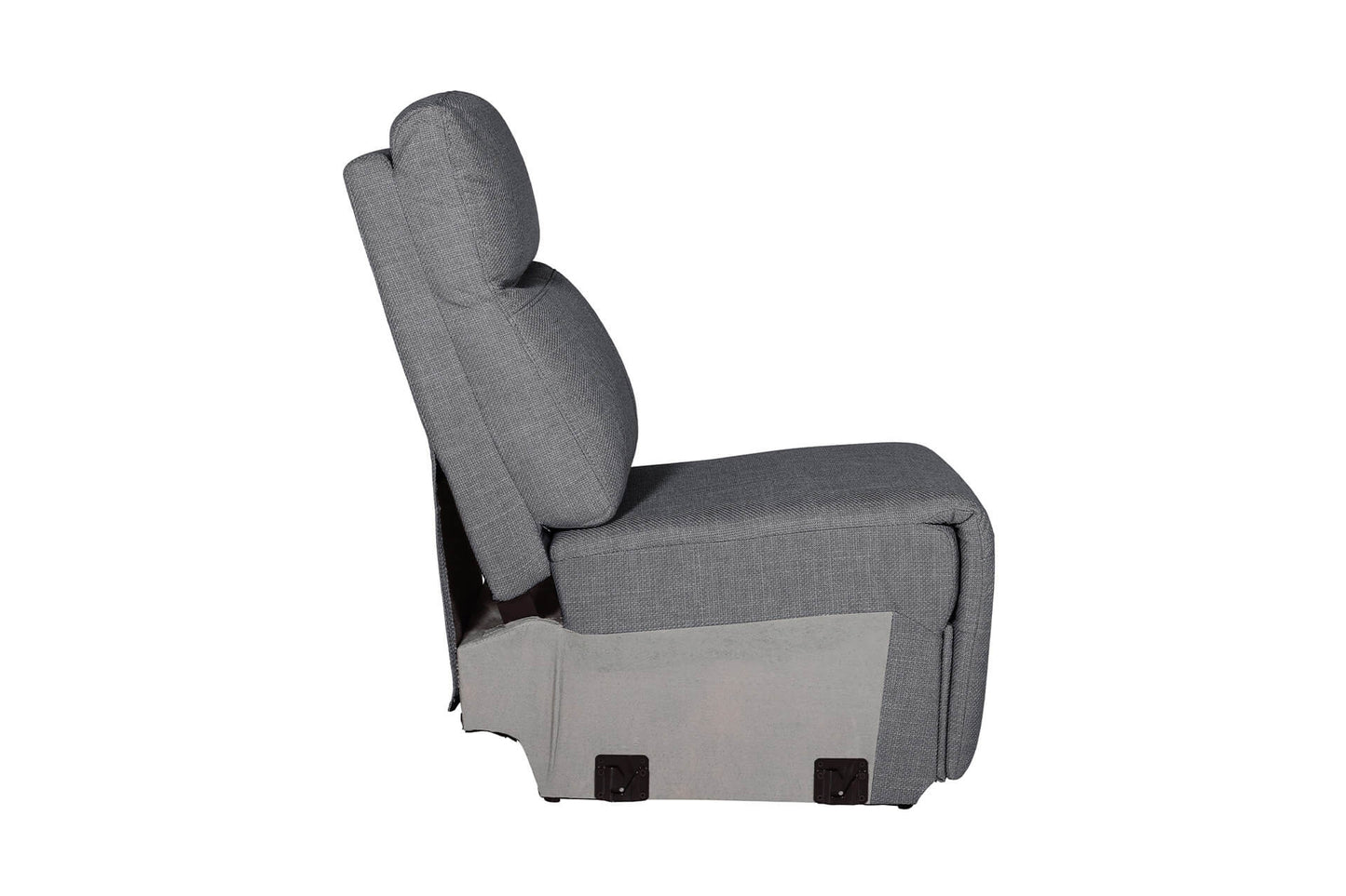 Russo Armless Sectional - Charcoal