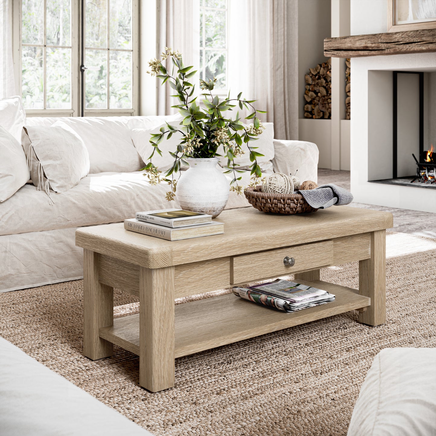 Normandy Coffee Table - White Wash
