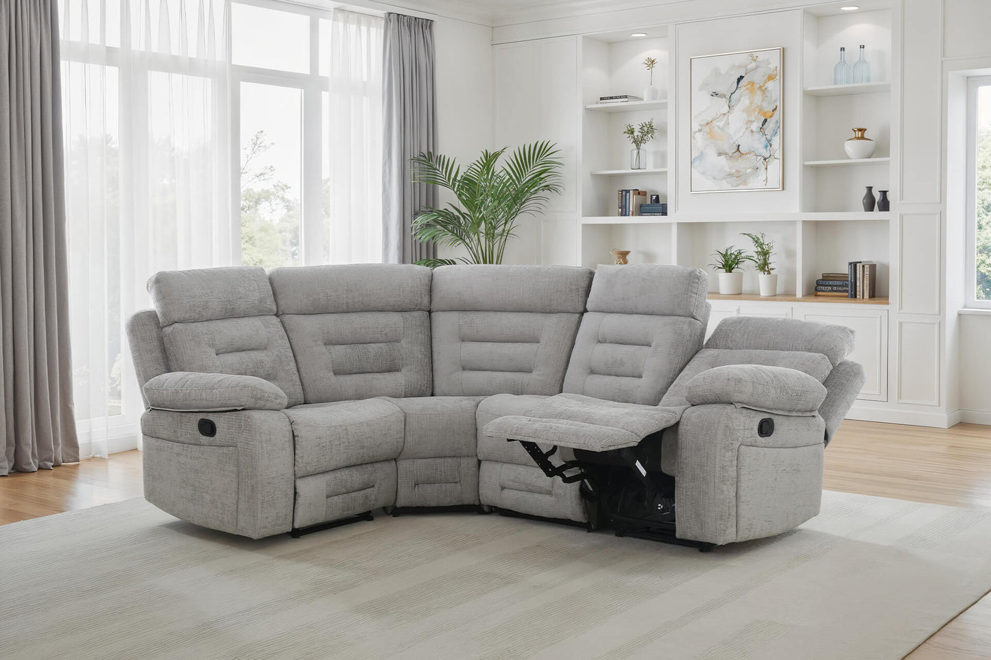 Wilbur Corner Group Manual Recliner - Grey