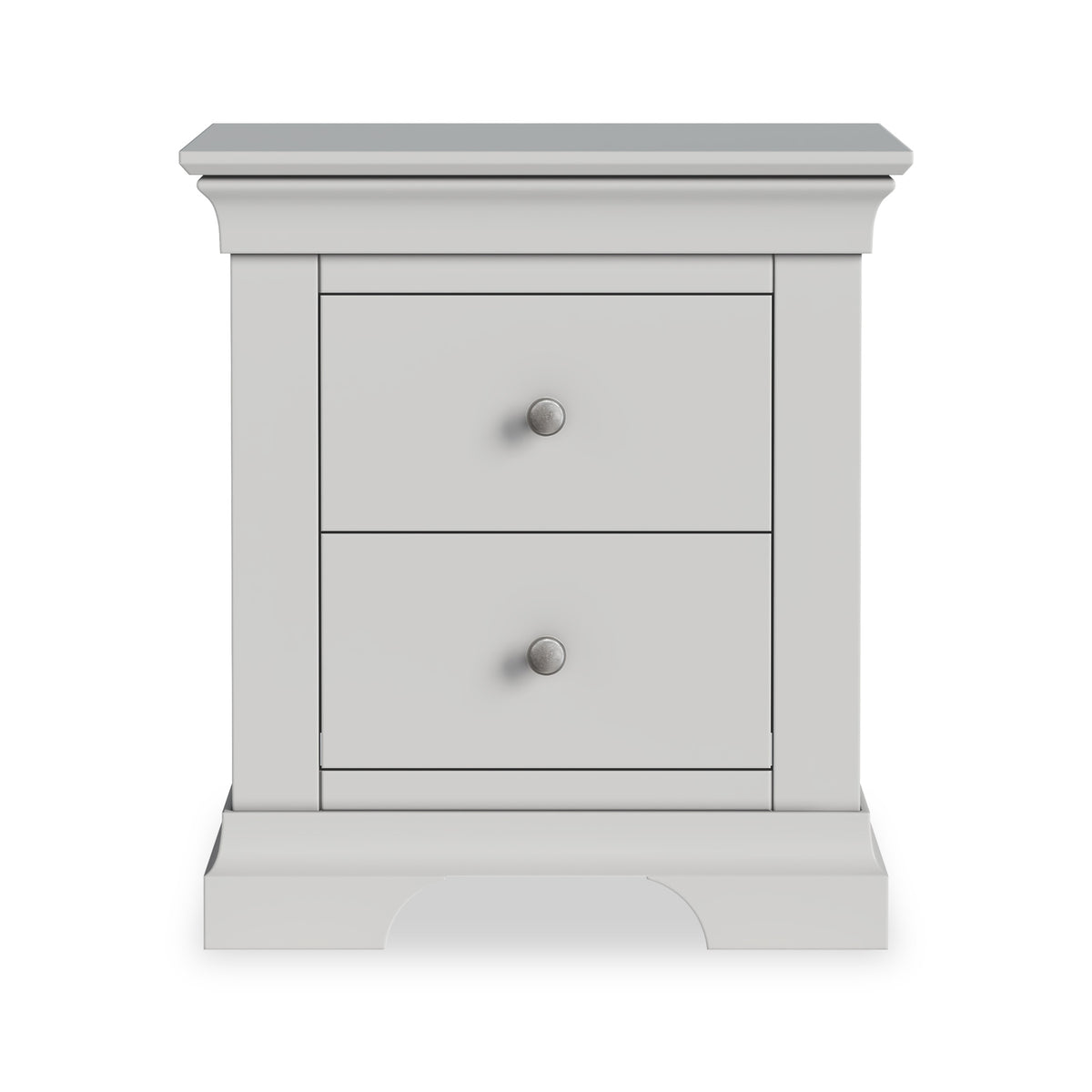 Burgundy 2 Drawer Bedside - Grey