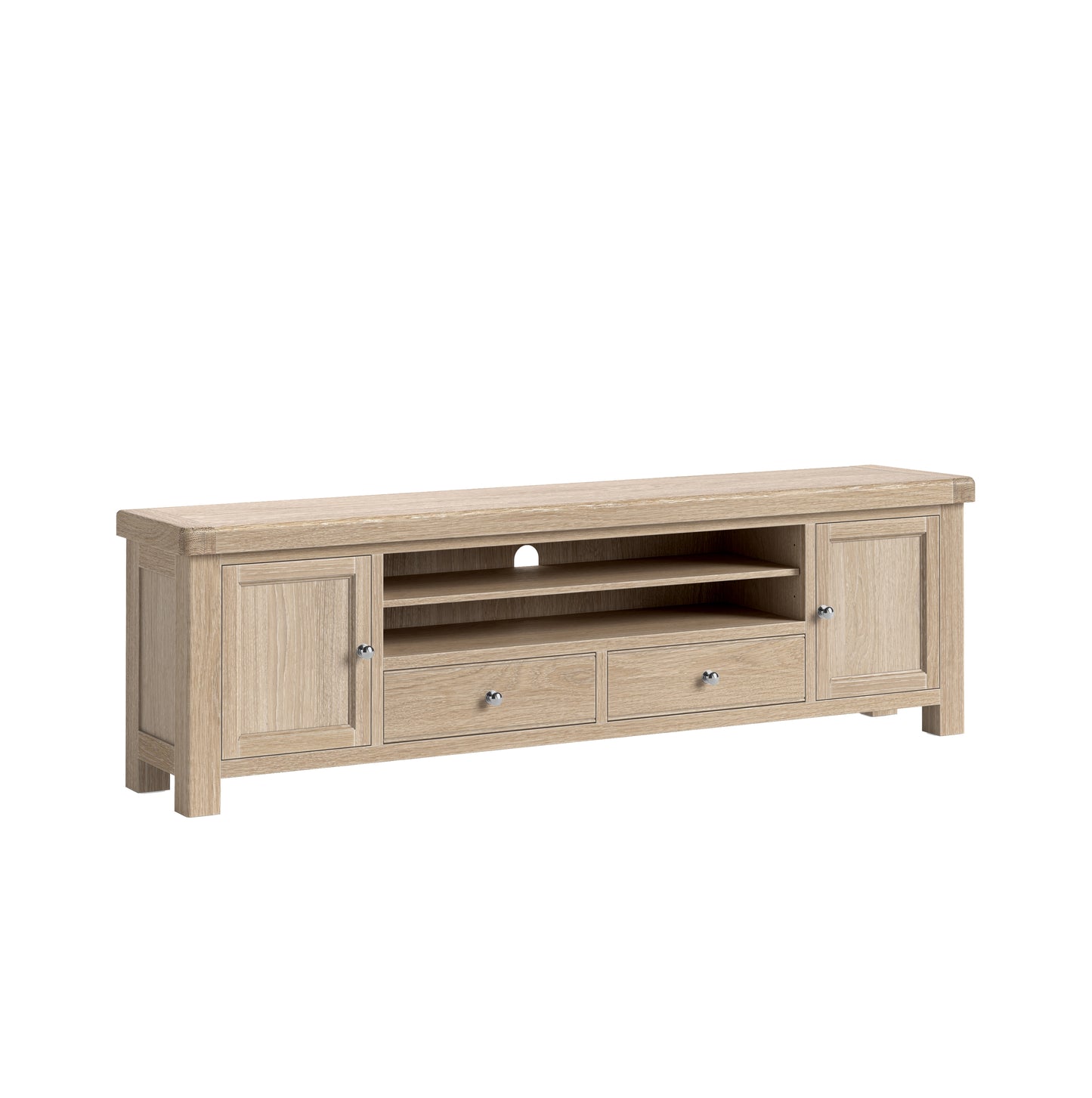 Normandy XL TV Unit 2180 - White Wash
