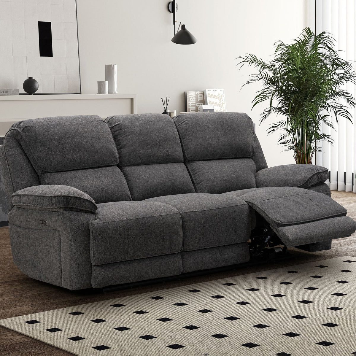 Seymour 3 Seater Sofa - Dark Grey