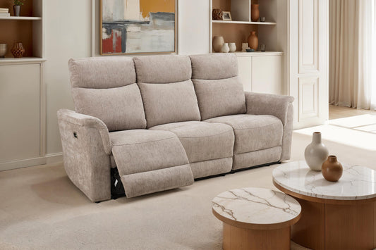 Maude 3 Seater Electric Recliner - Mocha