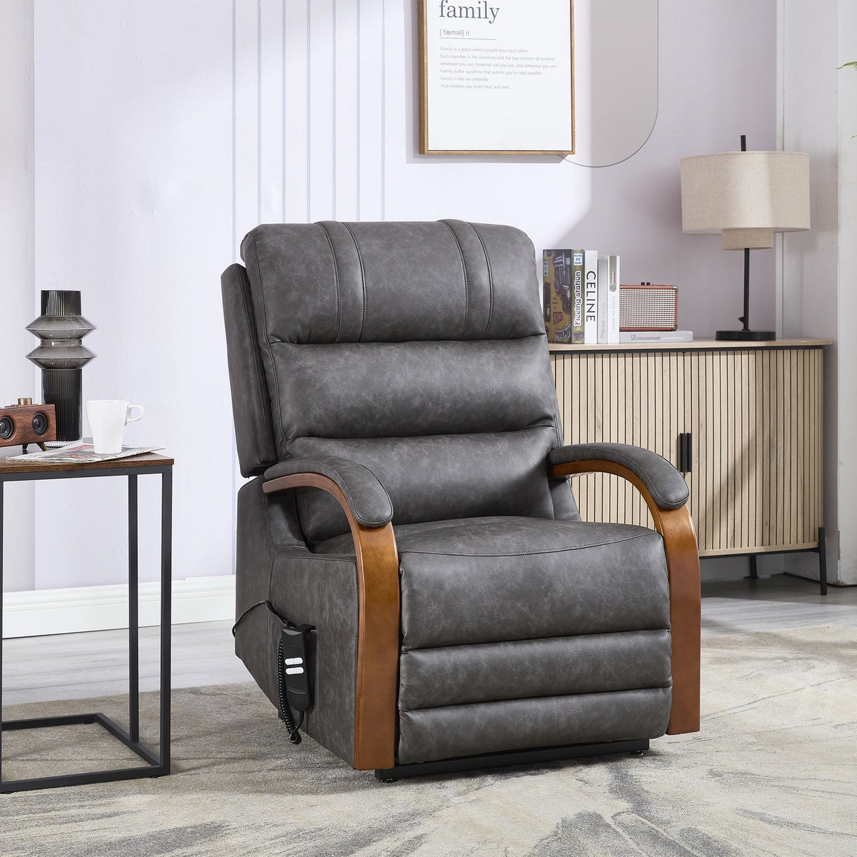 Eastborne Lift Tilt Chair - Charcoal