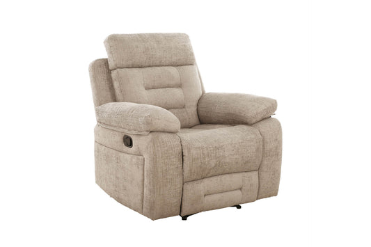 Wilbur 1 Seater Manual Recliner - Latte