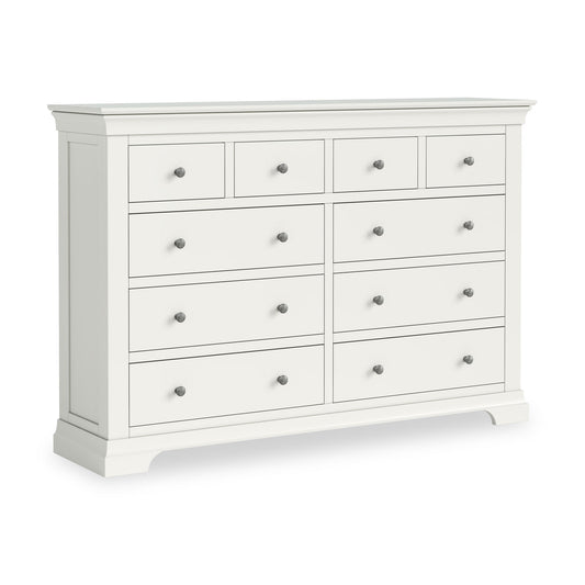 Burgundy 4 Over 6 Wide Chest - White