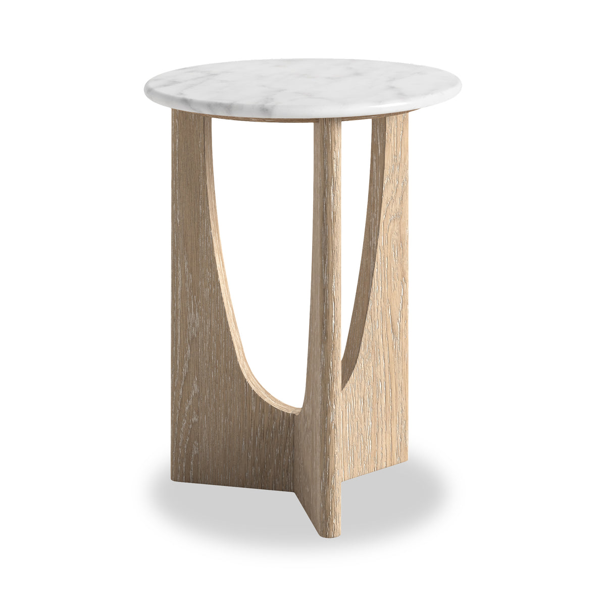 Portobello Round Side Table - Travertine Top