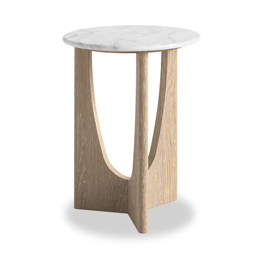 Portobello Round Side Table - Travertine Top
