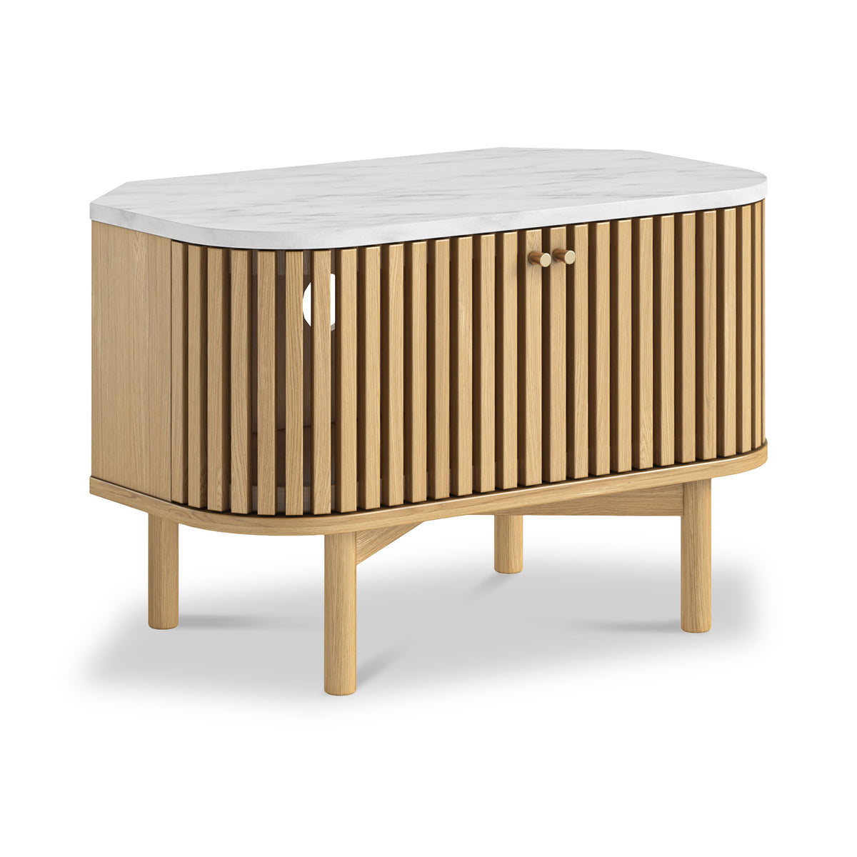 SOHO Marble Corner TV Unit - Natural
