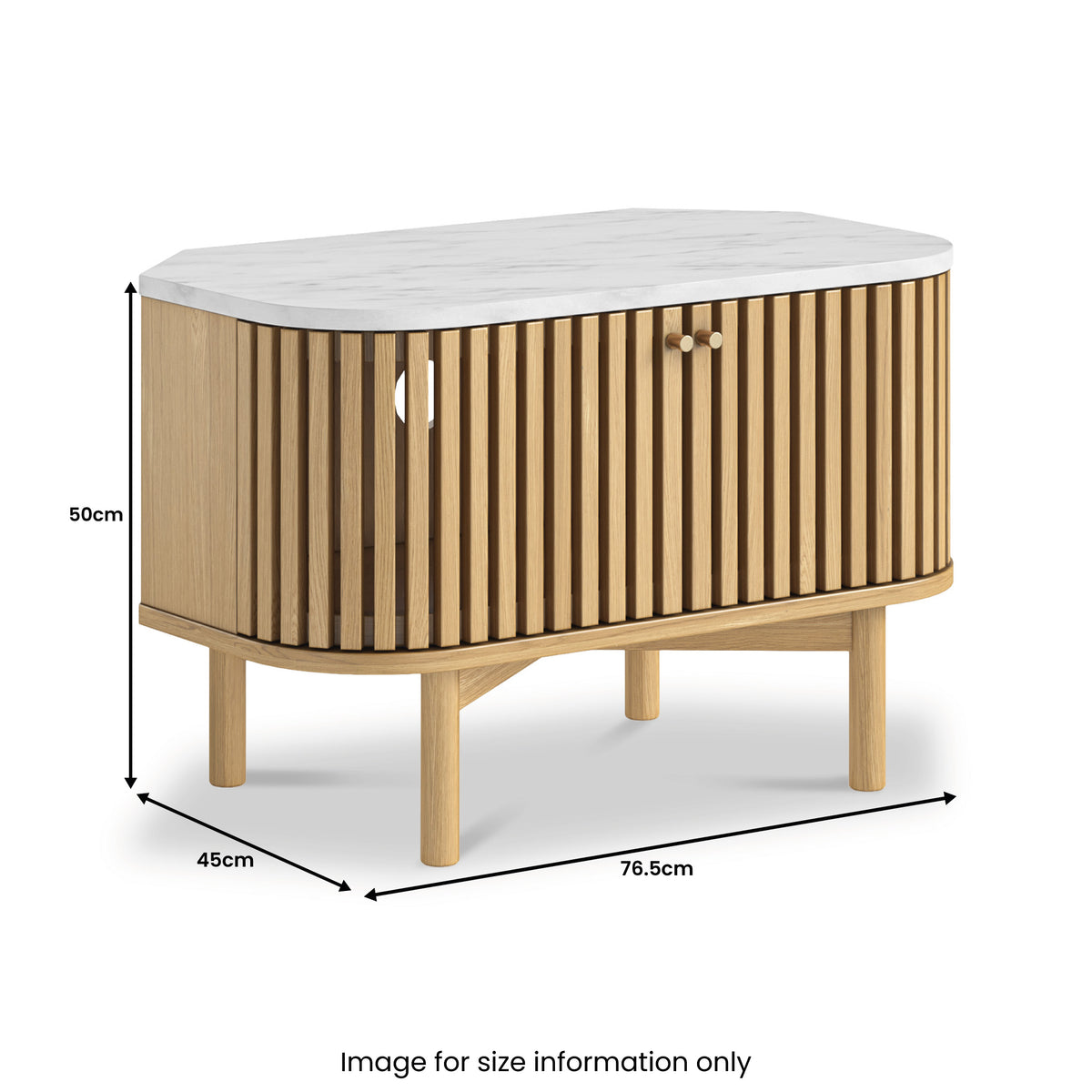 SOHO Marble Corner TV Unit - Natural