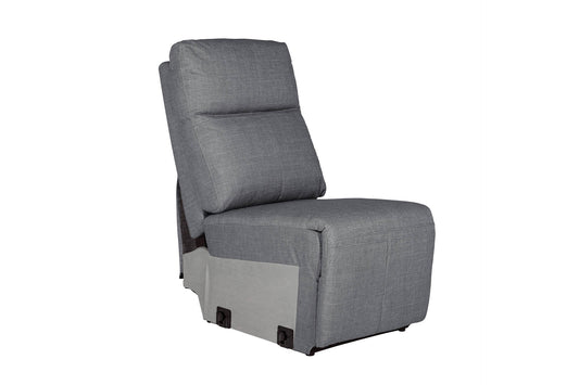 Russo Armless Sectional - Charcoal