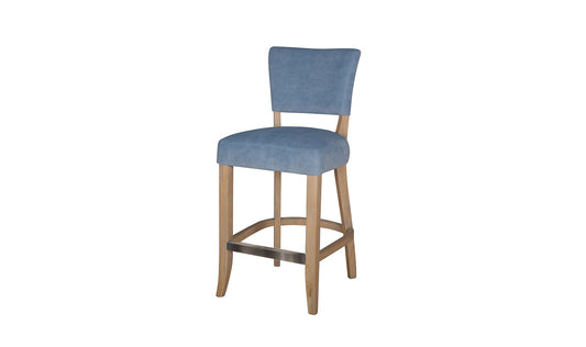 Duke Bar Chair - Blue Velvet