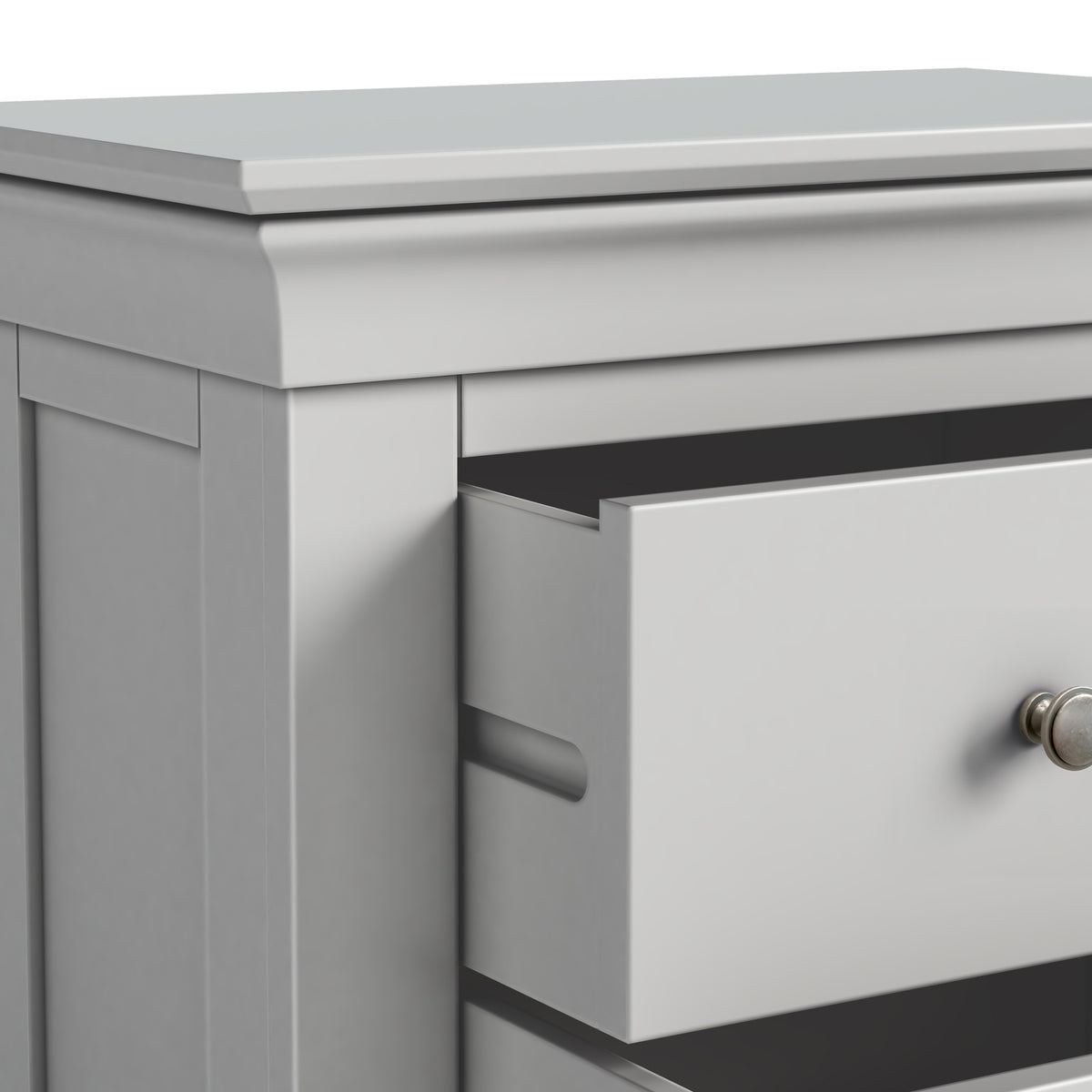 Burgundy 2 Drawer Bedside - Grey
