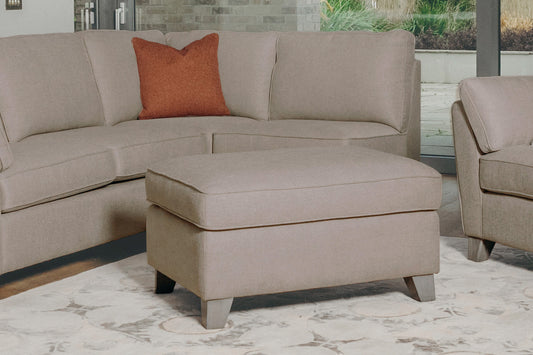 Cantrell Footstool - Biscuit