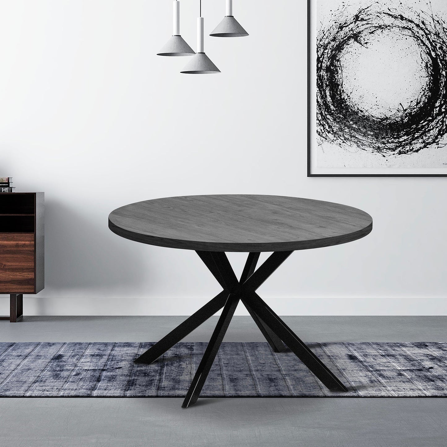 Isabella Round Dining Table - Grey