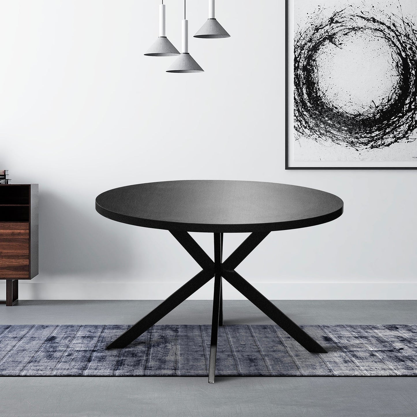 Isabella Round Dining Table - Black