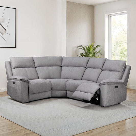 Blaine Corner Group Electric Recliner - Greige