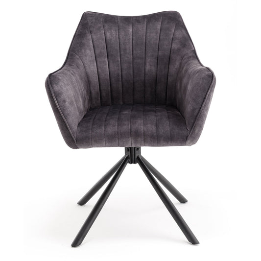 Elmer Dining Chair - Grey Velvet