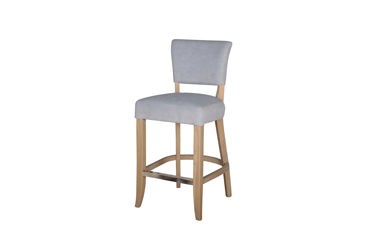 Duke Bar Chair - Grey Velvet