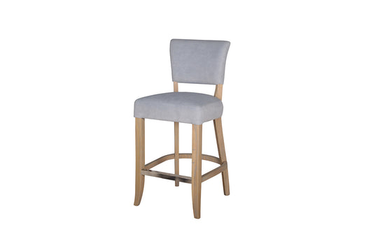 Duke Bar Chair - Grey Velvet