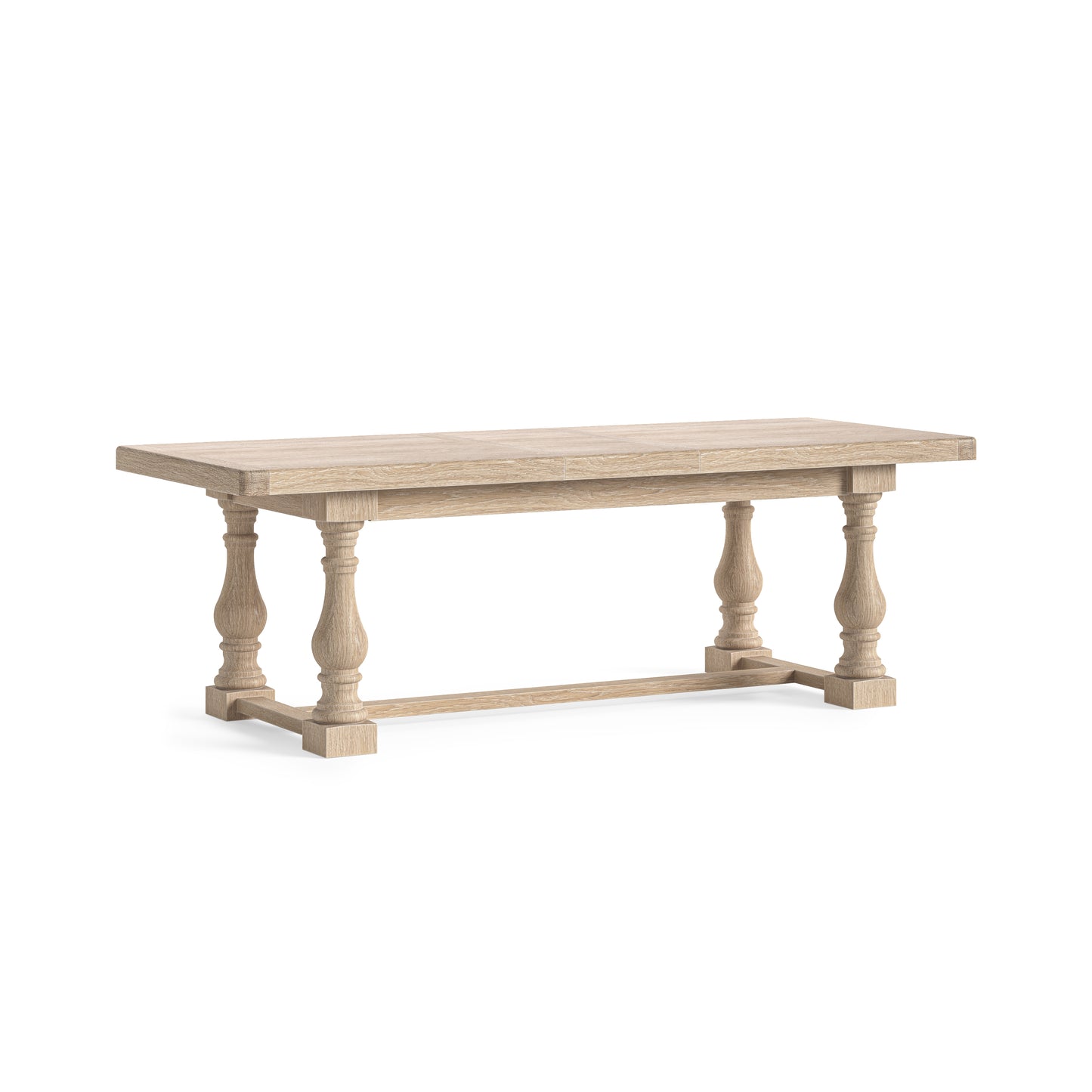 Normandy Trestle Dining Table - White Wash