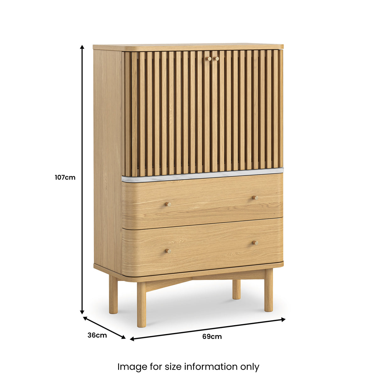 SOHO Marble Shoe Cabinet - Natural